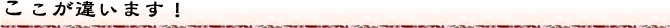 ここが違います！